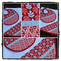 Conjunto fralda e babete