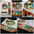 Conjunto fralda, babete e porta-chupeta